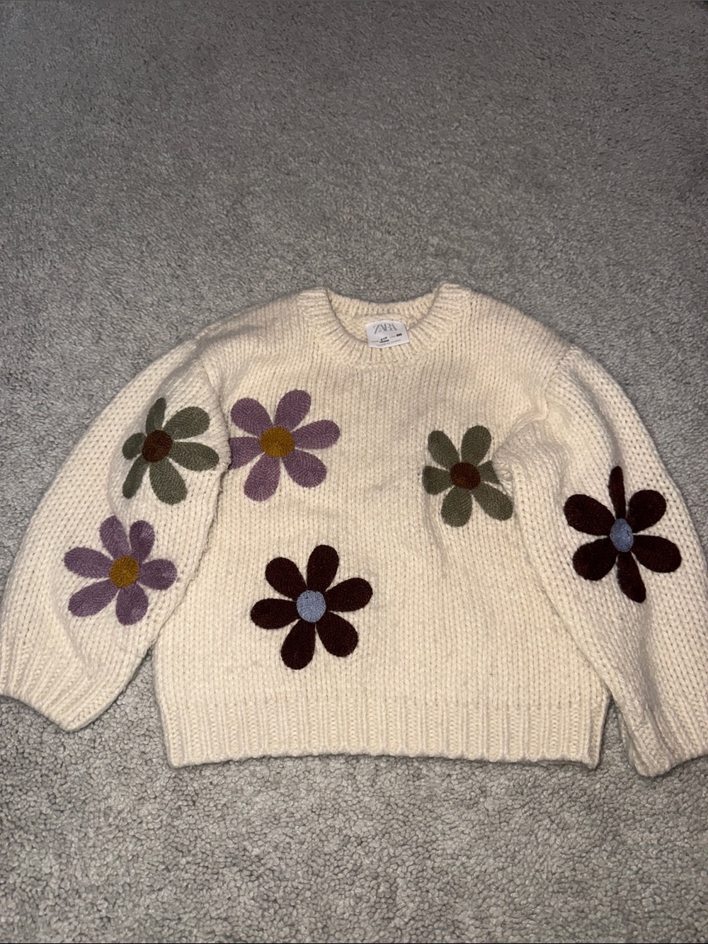 Zara toddler floral sweater